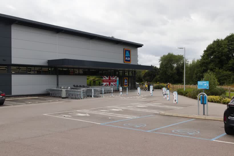 Aldi, Lutterworth, close to the Aldi on Rugby Road, Lutterworth