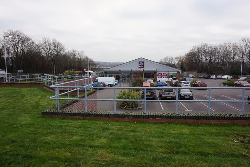 Aldi on Saltwell Road, Dudley, close to the Aldi on Saltwells Road, Dudley