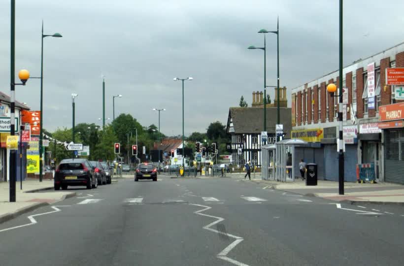 Bristol Road South in Northfield, close to the Aldi on Bristol Road South, Birmingham
