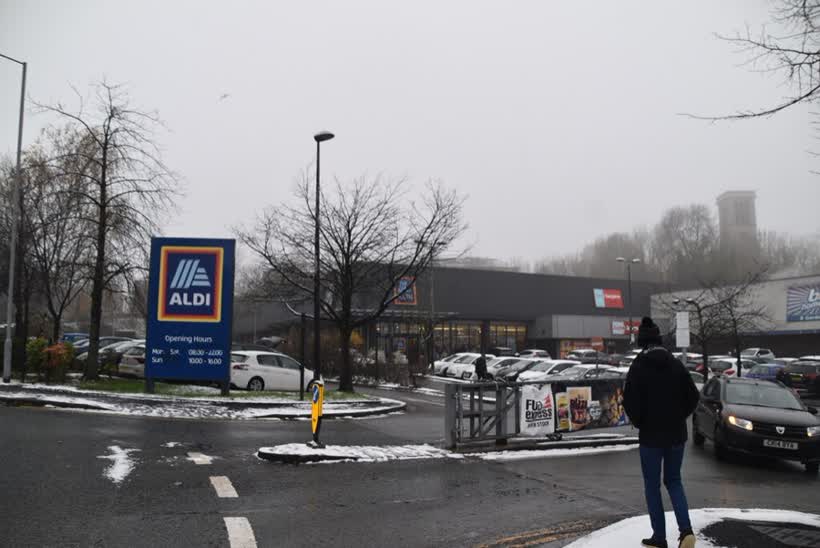 Aldi, close to the Aldi on Wood Street, Bury