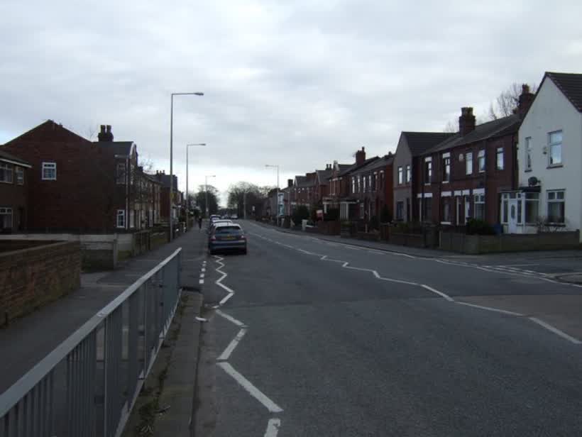Wigan Road (A49), close to the Aldi on Victoria Ave East, Manchester