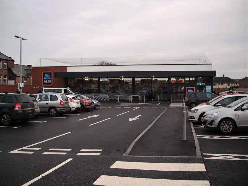 Aldi Supermarket on St John's Street, close to the Aldi on St John Street, Bridlington