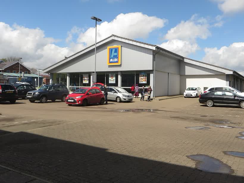 Aldi store, Hexham, close to the Aldi on Haugh Lane Industrial Estate, Hexham