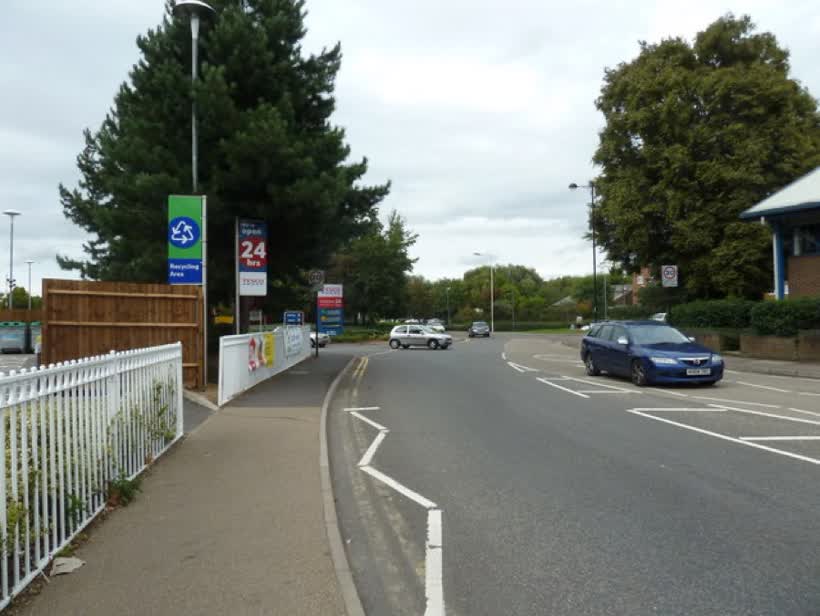 Traffic in Vimy Road, close to the Aldi on Vimy Road, Leighton Buzzard
