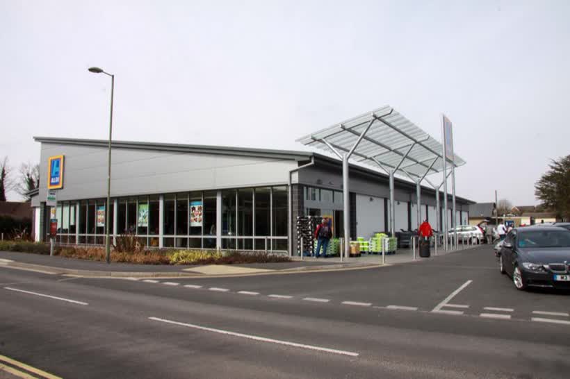 Aldi supermarket on Alvescot Road, close to the Aldi on Alvescott Road, Carterton