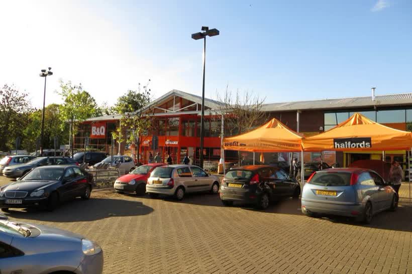 B &amp; Q store in High Wycombe, close to the Aldi on Tannery Road, High Wycombe