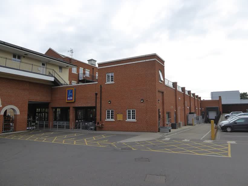 Aldi supermarket, Colchester, close to the Aldi on Magdalen Street, Colchester
