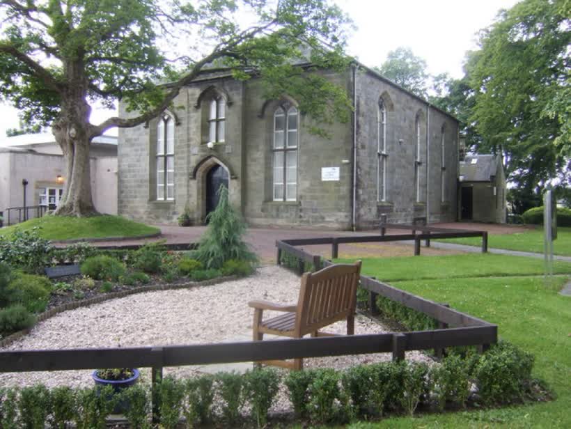Kirkton parish church, Carluke Nicely landscaped in grounds by Station Road., close to the Aldi on Kirkton Street, Carluke