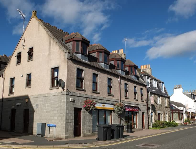 Shops with flats above, Ythan Terrace, Ellon, close to the Aldi on Ythan Terrace, Ellon