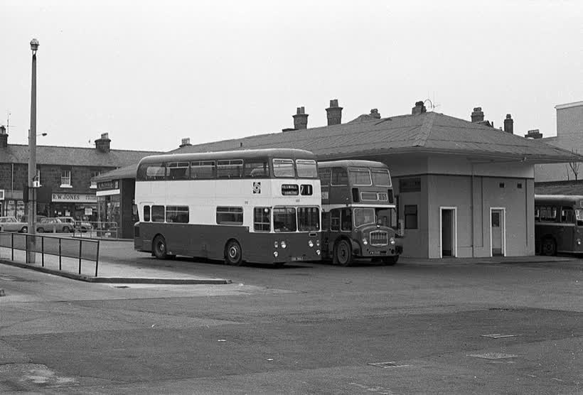 Heswall Bus Station, 1971, close to the Aldi on May Road, Wirral