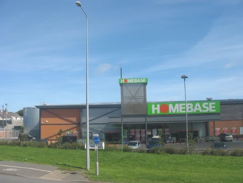 Homebase at the London Road Retail Park, Anglesey, Wales, close to the Aldi on London Road, Holyhead