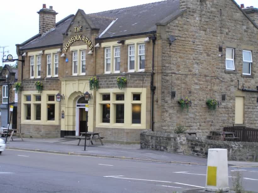 Norfolk Arms, Handsworth. One of the old pubs in the area, the Norfolk Arms is identified on the 1901 OS map. Just down the road from here, Benjamin Huntsman, inventor of crucible steel lived for a while in 1742, close to the Aldi on Handsworth Road, Sheffield