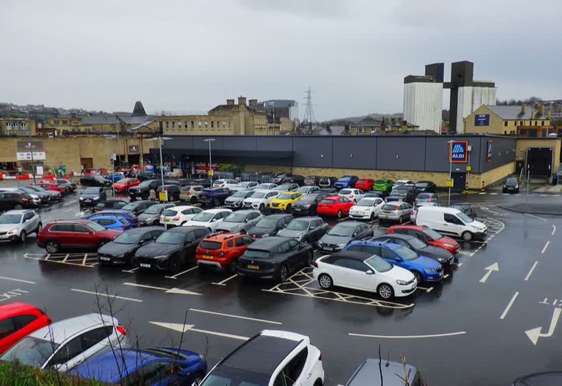 The new Aldi supermarket, Brighouse, close to the Aldi on Halifax Road, Brighouse
