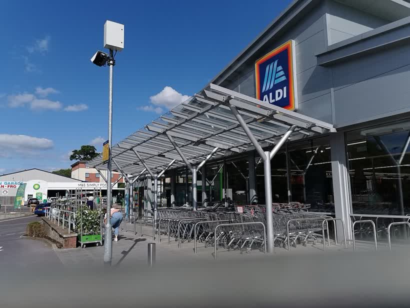 Honiton : Aldi, close to the Aldi on Exeter Road, Honiton