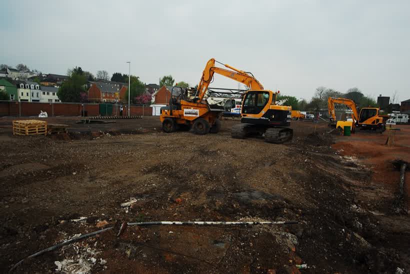Building the new Aldi, close to the Aldi on Brookend Street, Ross-on-Wye