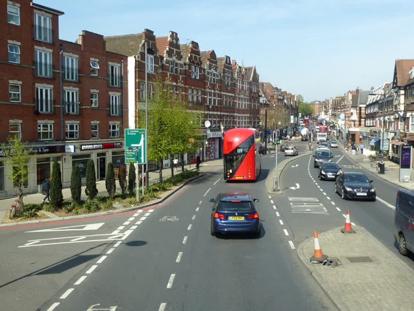 A23, Streatham High Road, SW16, close to the Aldi on Streatham High Road, London