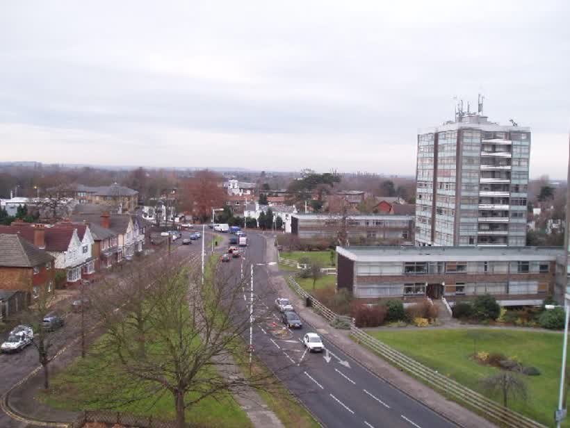 Hepworth Way. From the roof of the new Sainsburys car park, close to the Aldi on Bridge Street, Walton-on-Thames