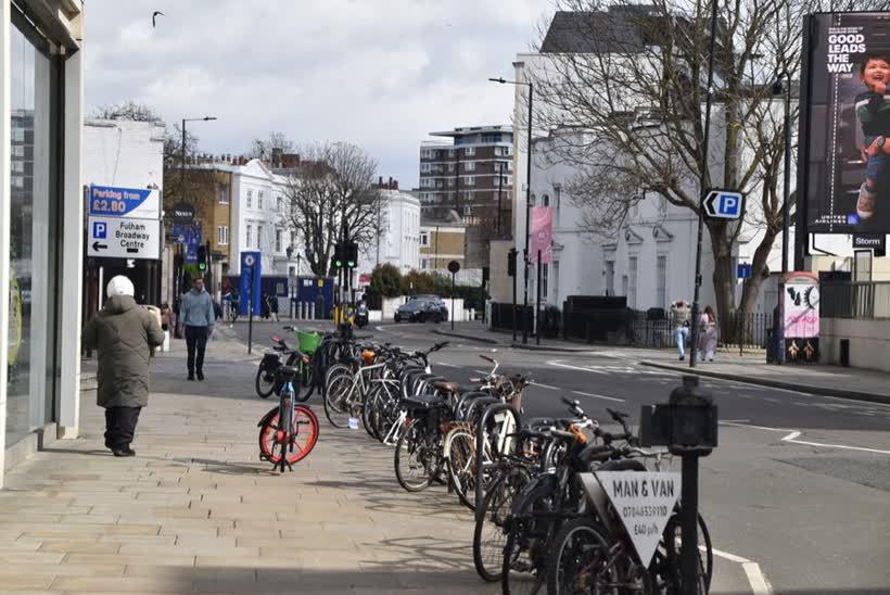 Fulham Rd, close to the Aldi on Fulham Broadway Centre, London