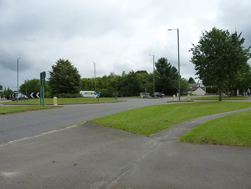 Roundabout on the Kenilworth Road, close to the Aldi on CV7 7EY, Berkswell