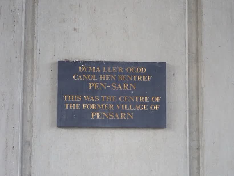 Plaque on Pensarn Bridge, close to the Aldi on Stephens Way, Llangunnor